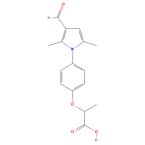 2-[4-(3-formyl-2,5-dimethylpyrrol-1-yl)phenoxy]propanoic acid (CAS: 812642-70-9) - Related Chemical Product