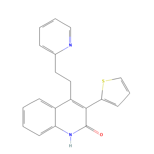 4-(2-pyridin-2-ylethyl)-3-thiophen-2-yl-1H-quinolin-2-one (CAS: 1263051-81-5) - Related Chemical Product