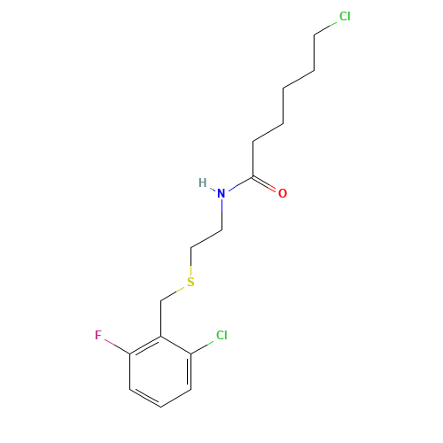 6-chloro-N-[2-[(2-chloro-6-fluorophenyl)methylsulfanyl]ethyl]hexanamide (CAS: 647824-91-7) - Related Chemical Product