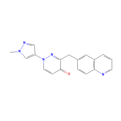 1-(1-methylpyrazol-4-yl)-3-(quinolin-6-ylmethyl)pyridazin-4-one (CAS: 1314381-12-8) - Related Chemical Product