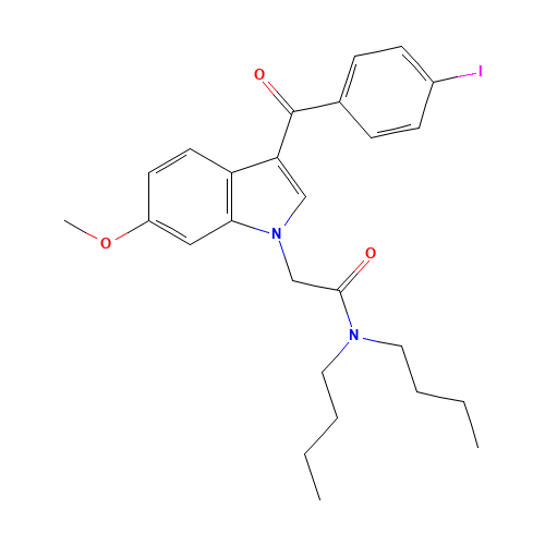 N,N-dibutyl-2-[3-(4-iodobenzoyl)-6-methoxyindol-1-yl]acetamide (CAS: 1390645-50-7) - Related Chemical Product