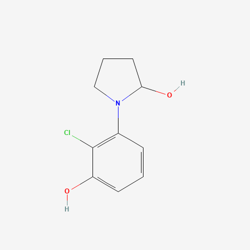 1-(2-chloro-3-hydroxyphenyl)pyrrolidin-2-ol (CAS: 925233-21-2) - Chemical Structure and Molecular Formula 