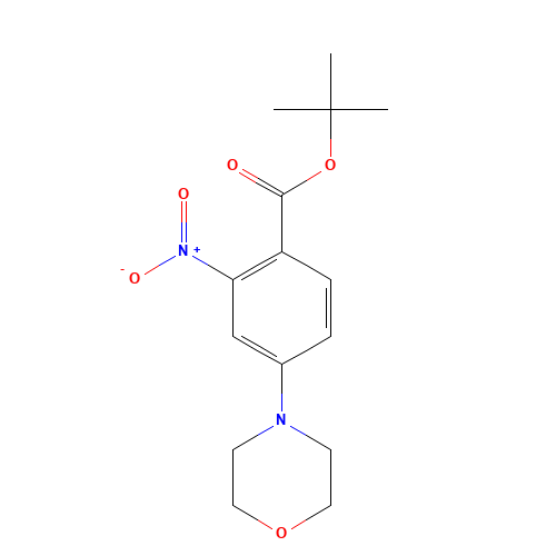 tert-butyl 4-morpholin-4-yl-2-nitrobenzoate (CAS: 942271-62-7) - Chemical Structure and Molecular Formula 