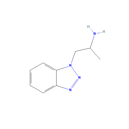 1-(benzotriazol-1-yl)propan-2-amine (CAS: 26861-80-3) - Chemical Structure and Molecular Formula 