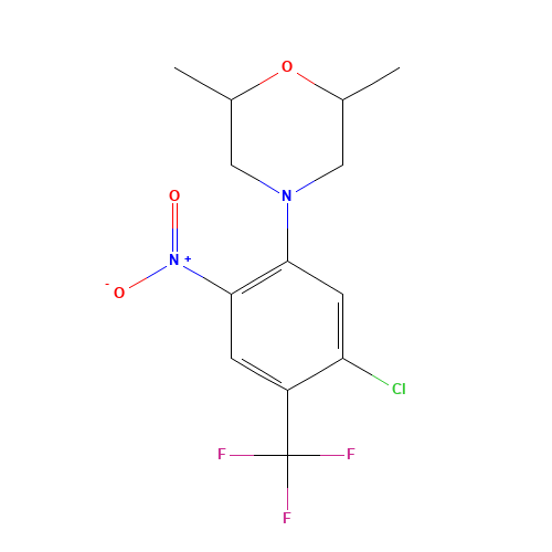 4-[5-chloro-2-nitro-4-(trifluoromethyl)phenyl]-2,6-dimethylmorpholine (CAS: 646456-36-2) - Related Chemical Product