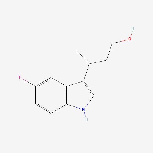 3-(5-fluoro-1H-indol-3-yl)butan-1-ol (CAS: 843652-96-0) - Chemical Structure and Molecular Formula 