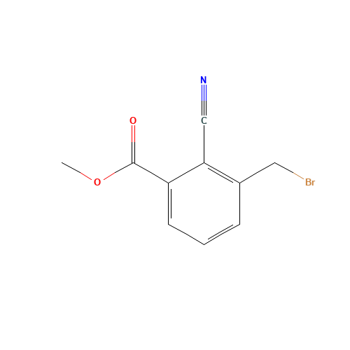 methyl 3-(bromomethyl)-2-cyanobenzoate (CAS: 920760-01-6) - Chemical Structure and Molecular Formula 