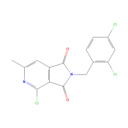 4-chloro-2-[(2,4-dichlorophenyl)methyl]-6-methylpyrrolo[3,4-c]pyridine-1,3-dione (CAS: 261363-78-4) - Related Chemical Product