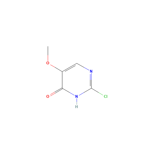 2-chloro-5-methoxy-1H-pyrimidin-6-one (CAS: 844843-40-9) - Chemical Structure and Molecular Formula 
