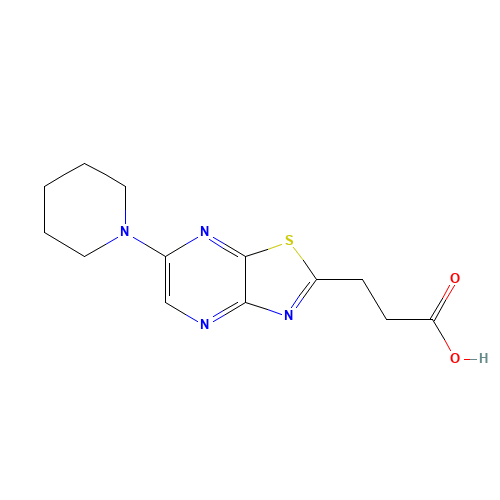 3-(6-piperidin-1-yl-[1,3]thiazolo[4,5-b]pyrazin-2-yl)propanoic acid (CAS: 1315317-89-5) - Related Chemical Product