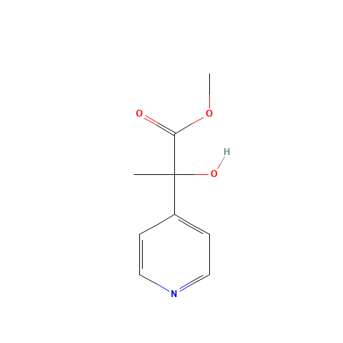 methyl 2-hydroxy-2-pyridin-4-ylpropanoate (CAS: 1249538-66-6) - Chemical Structure and Molecular Formula 