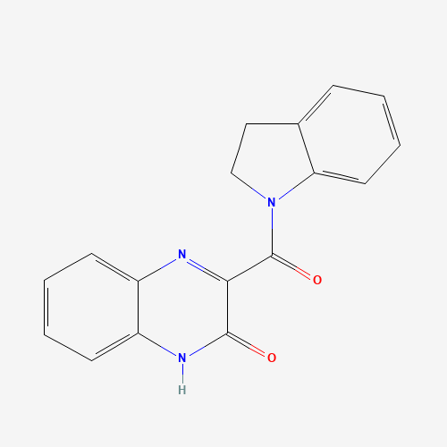 3-(2,3-dihydroindole-1-carbonyl)-1H-quinoxalin-2-one (CAS: 1374848-77-7) - Chemical Structure and Molecular Formula 