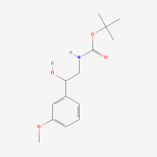 tert-butyl N-[2-hydroxy-2-(3-methoxyphenyl)ethyl]carbamate (CAS: 913642-59-8) - Chemical Structure and Molecular Formula 