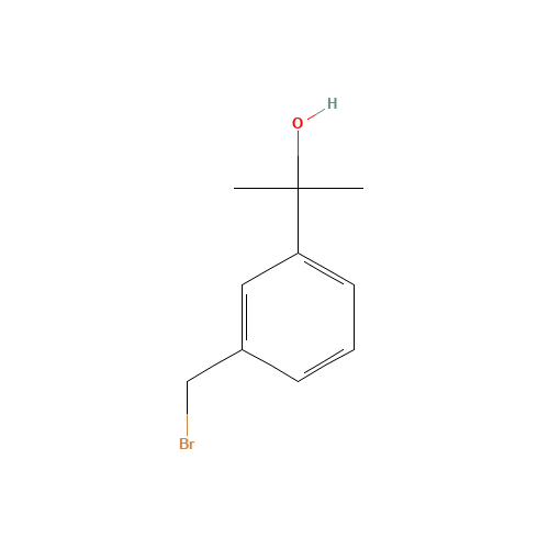 2-[3-(bromomethyl)phenyl]propan-2-ol (CAS: 136279-23-7) - Chemical Structure and Molecular Formula 
