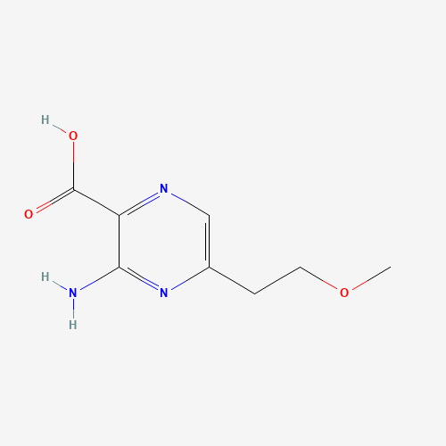3-amino-5-(2-methoxyethyl)pyrazine-2-carboxylic acid (CAS: 1425842-95-0) - Chemical Structure and Molecular Formula 