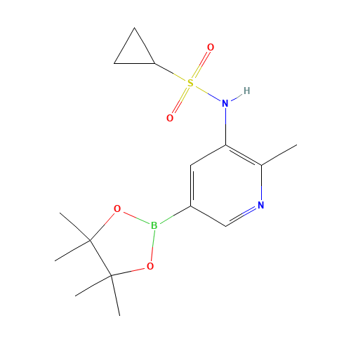 N-[2-methyl-5-(4,4,5,5-tetramethyl-1,3,2-dioxaborolan-2-yl)pyridin-3-yl]cyclopropanesulfonamide (CAS: 1083326-79-7) - Related Chemical Product