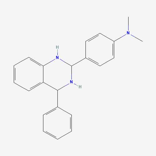 N,N-dimethyl-4-(4-phenyl-1,2,3,4-tetrahydroquinazolin-2-yl)aniline (CAS: 84570-90-1) - Chemical Structure and Molecular Formula 