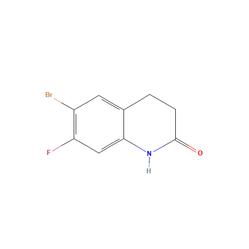6-bromo-7-fluoro-3,4-dihydro-1H-quinolin-2-one (CAS: 1156389-00-2) - Chemical Structure and Molecular Formula 