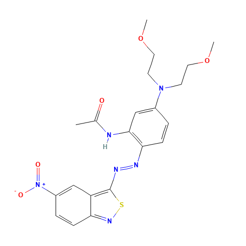 N-[5-[bis(2-methoxyethyl)amino]-2-[(5-nitro-2,1-benzothiazol-3-yl)diazenyl]phenyl]acetamide (CAS: 105076-77-5) - Related Chemical Product