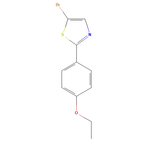 5-bromo-2-(4-ethoxyphenyl)-1,3-thiazole (CAS: 1267044-41-6) - Chemical Structure and Molecular Formula 