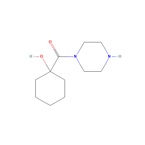 (1-hydroxycyclohexyl)-piperazin-1-ylmethanone (CAS: 291282-72-9) - Chemical Structure and Molecular Formula 