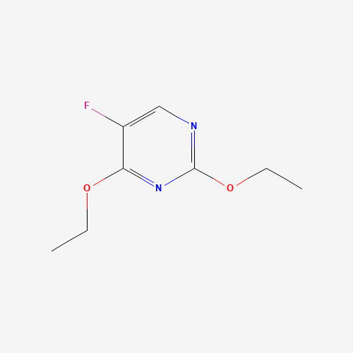 2,4-diethoxy-5-fluoropyrimidine (CAS: 155-36-2) - Chemical Structure and Molecular Formula 