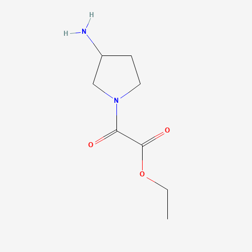 ethyl 2-(3-aminopyrrolidin-1-yl)-2-oxoacetate (CAS: 913744-74-8) - Chemical Structure and Molecular Formula 