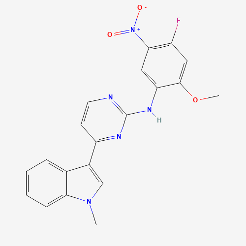 N-(4-fluoro-2-methoxy-5-nitrophenyl)-4-(1-methylindol-3-yl)pyrimidin-2-amine (CAS: 1421372-94-2) - Related Chemical Product