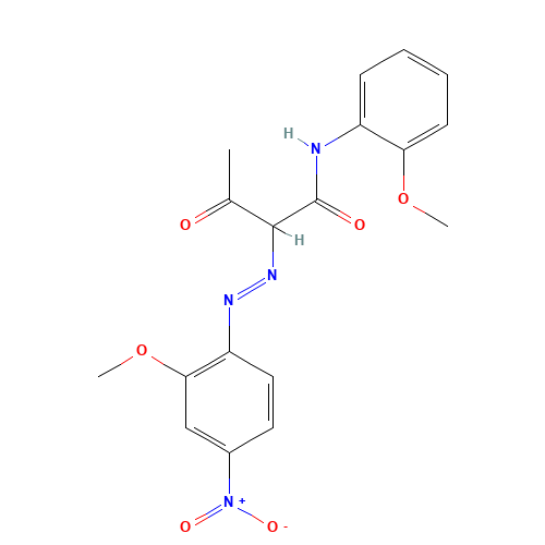 2-[(2-methoxy-4-nitrophenyl)diazenyl]-N-(2-methoxyphenyl)-3-oxobutanamide (CAS: 6358-31-2) - Related Chemical Product