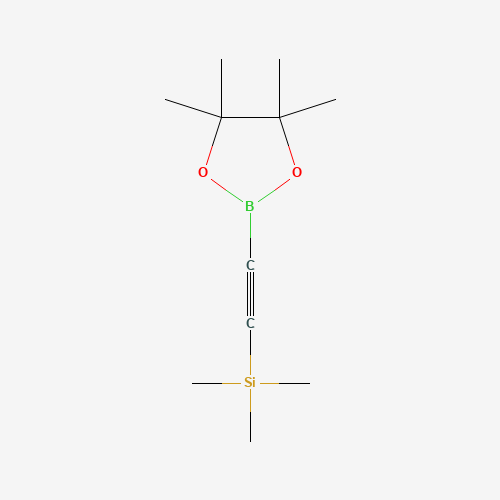 trimethyl-[2-(4,4,5,5-tetramethyl-1,3,2-dioxaborolan-2-yl)ethynyl]silane (CAS: 159087-46-4) - Chemical Structure and Molecular Formula 