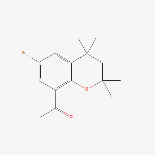 1-(6-bromo-2,2,4,4-tetramethyl-3H-chromen-8-yl)ethanone (CAS: 345964-59-2) - Related Chemical Product