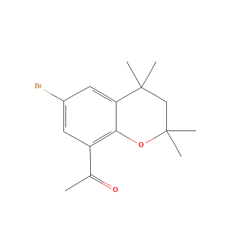 1-(6-bromo-2,2,4,4-tetramethyl-3H-chromen-8-yl)ethanone (CAS: 345964-59-2) - Related Chemical Product