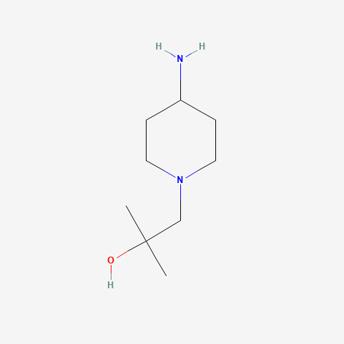 1-(4-aminopiperidin-1-yl)-2-methylpropan-2-ol (CAS: 1114856-12-0) - Chemical Structure and Molecular Formula 
