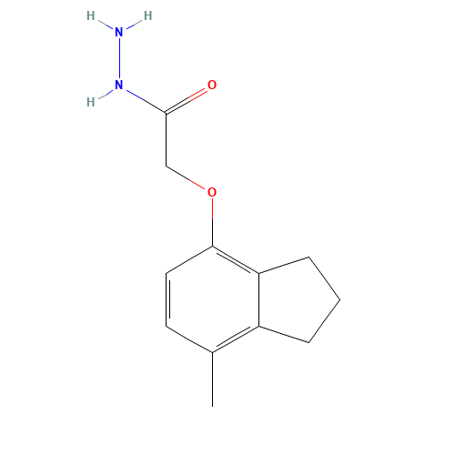 2-[(7-methyl-2,3-dihydro-1H-inden-4-yl)oxy]acetohydrazide (CAS: 298186-32-0) - Chemical Structure and Molecular Formula 