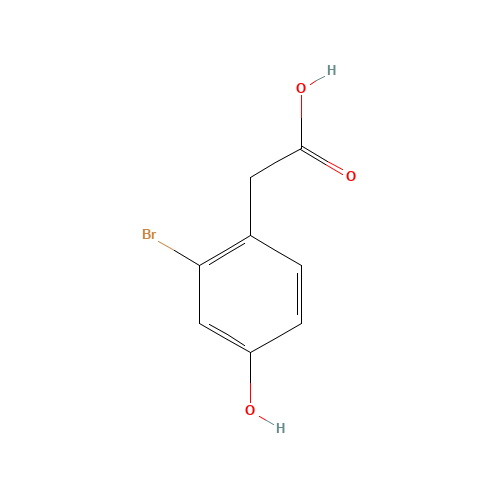 2-(2-bromo-4-hydroxyphenyl)acetic acid (CAS: 88491-44-5) - Chemical Structure and Molecular Formula 