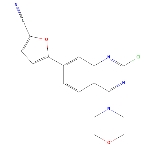 5-(2-chloro-4-morpholin-4-ylquinazolin-7-yl)furan-2-carbonitrile (CAS: 1374208-58-8) - Related Chemical Product