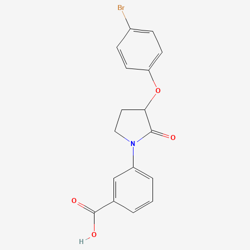 3-[3-(4-bromophenoxy)-2-oxopyrrolidin-1-yl]benzoic acid (CAS: 649774-20-9) - Related Chemical Product