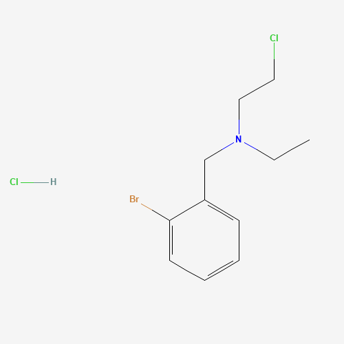 N-[(2-bromophenyl)methyl]-2-chloro-N-ethylethanamine;hydrochloride (CAS: 40616-75-9) - Chemical Structure and Molecular Formula 