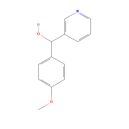 (4-methoxyphenyl)-pyridin-3-ylmethanol (CAS: 89667-06-1) - Chemical Structure and Molecular Formula 