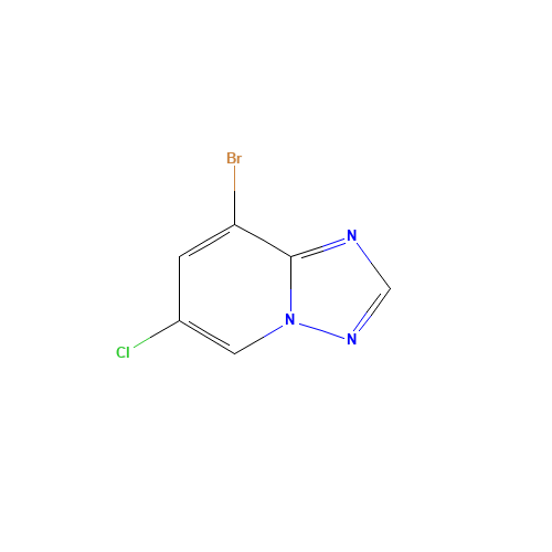 8-bromo-6-chloro-[1,2,4]triazolo[1,5-a]pyridine (CAS: 1433822-19-5) - Chemical Structure and Molecular Formula 