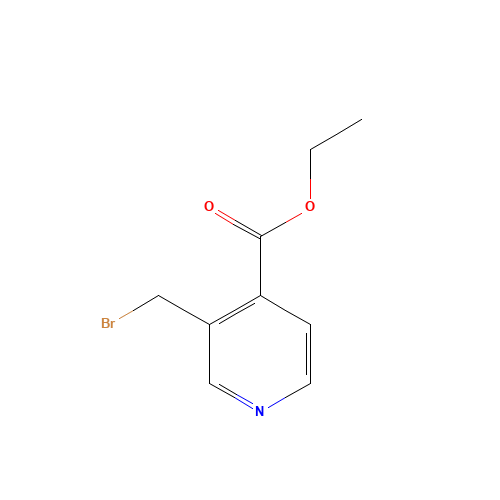 ethyl 3-(bromomethyl)pyridine-4-carboxylate (CAS: 301666-68-2) - Chemical Structure and Molecular Formula 