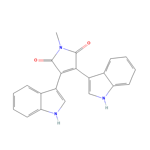 3,4-bis(1H-indol-3-yl)-1-methylpyrrole-2,5-dione (CAS: 113963-68-1) - Related Chemical Product