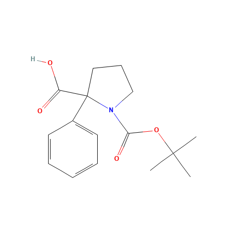 1-[(2-methylpropan-2-yl)oxycarbonyl]-2-phenylpyrrolidine-2-carboxylic acid (CAS: 744245-06-5) - Related Chemical Product