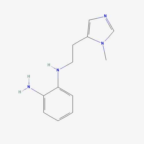 2-N-[2-(3-methylimidazol-4-yl)ethyl]benzene-1,2-diamine (CAS: 876590-83-9) - Chemical Structure and Molecular Formula 
