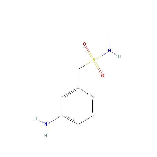 1-(3-aminophenyl)-N-methylmethanesulfonamide (CAS: 344407-56-3) - Chemical Structure and Molecular Formula 