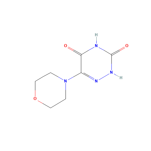 6-morpholin-4-yl-2H-1,2,4-triazine-3,5-dione (CAS: 4956-12-1) - Chemical Structure and Molecular Formula 