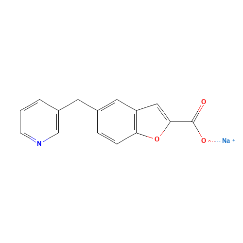 sodium;5-(pyridin-3-ylmethyl)-1-benzofuran-2-carboxylate (CAS: 85666-17-7) - Related Chemical Product