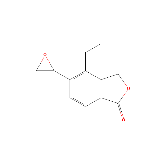 4-ethyl-5-(oxiran-2-yl)-3H-2-benzofuran-1-one (CAS: 1255208-25-3) - Chemical Structure and Molecular Formula 