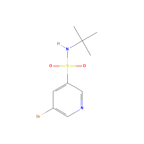 5-bromo-N-tert-butylpyridine-3-sulfonamide (CAS: 911111-80-3) - Chemical Structure and Molecular Formula 