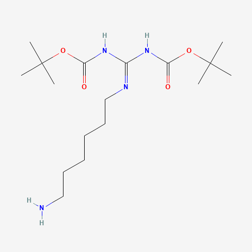 tert-butyl N-[N'-(6-aminohexyl)-N-[(2-methylpropan-2-yl)oxycarbonyl]carbamimidoyl]carbamate (CAS: 160677-41-8) - Related Chemical Product